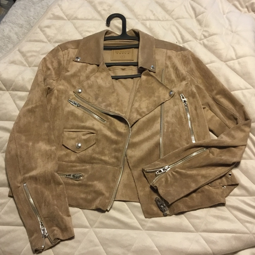 Anthropology (BLANKNYC) tan, Suede, Moto Jacket